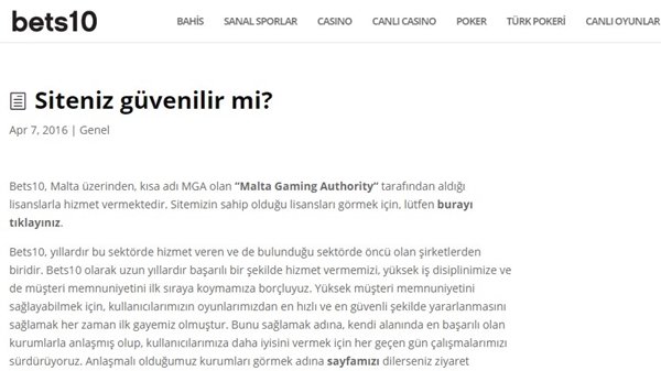 Bets10 Lisanslı mı?