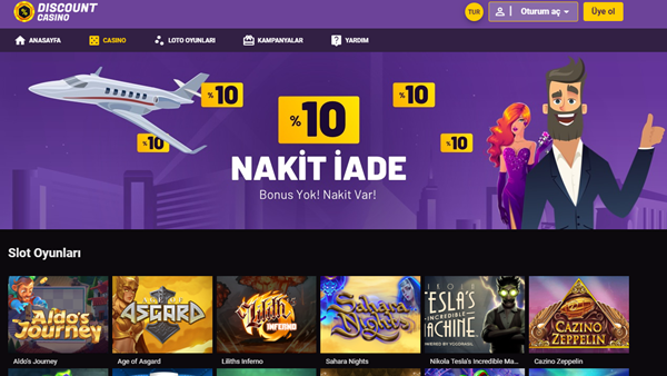 Discountcasino casino sitesi ekran görüntüsü